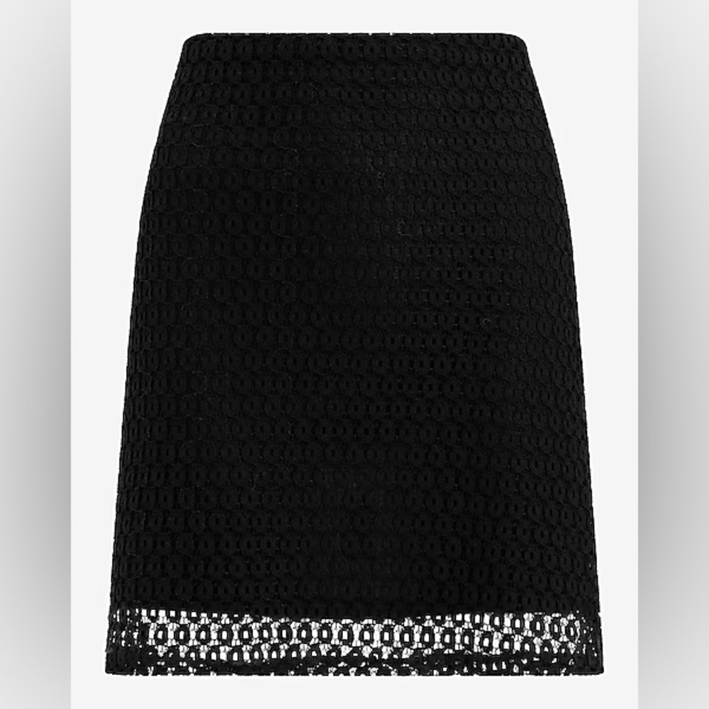 Women’s Express Women’s High Waisted Black Lace Skirt Size 6